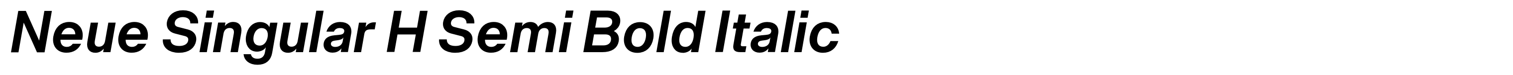 Neue Singular H Semi Bold Italic
